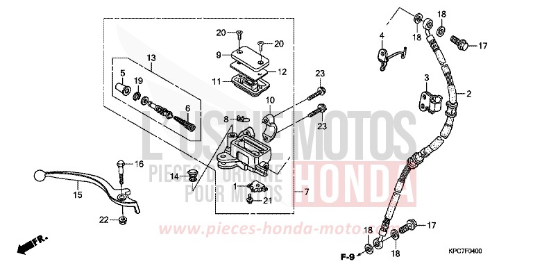 VORDERRADBREMSE von Varadero 125 SHASTA WHITE (NH138) von 2011
